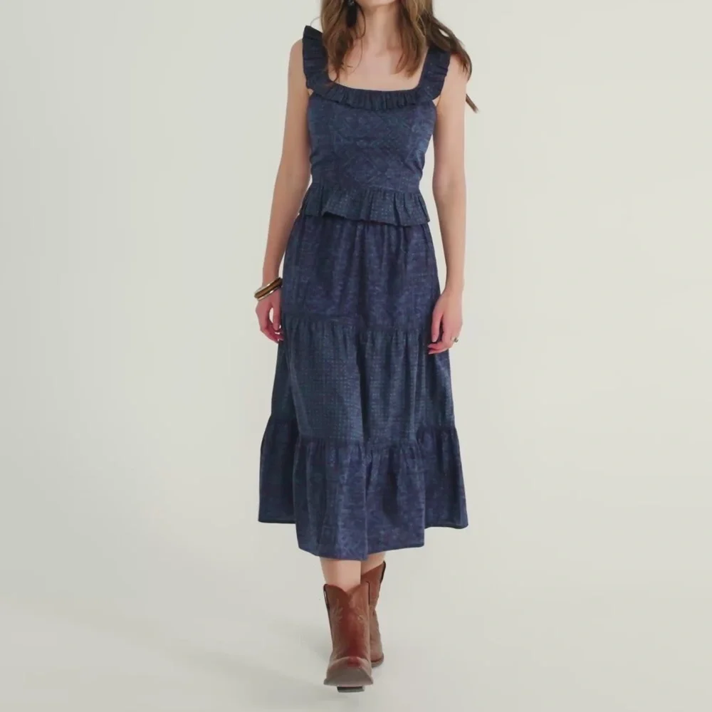 Tecovas SET • Navy Midi Top Skirt - Picture 1 of 7